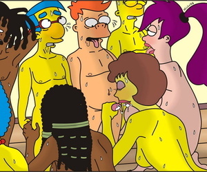  manga Simpson & Futurama - The First One, milf , hentai  orgy